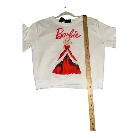 Barbie Womens White Christmas Sweatshirt, Medium - Picture 5 of 5